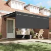  Behúzható napellenző Antracit 400 × 300 cm Pamut és Alumínium