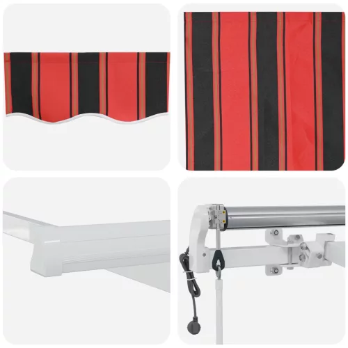  Automatikus behúzható napellenző narancs és barna 400x300 cm