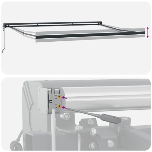  Automatikus Behúzható Napellenző Narancs és Barna 400x300 cm
