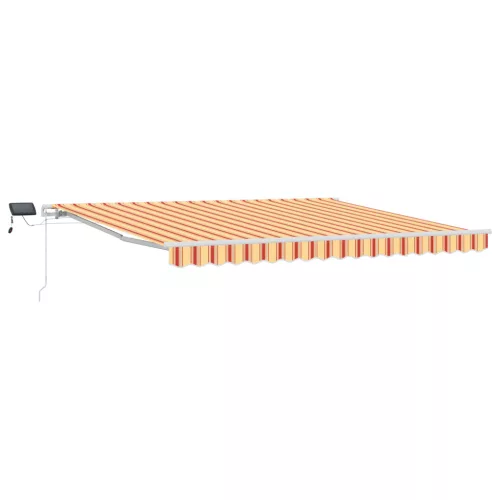  Kézi Behúzható Napellenző LED-del Sárga és Narancs 400x300 cm