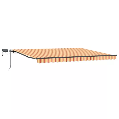  Kézi Behúzható Napellenző LED-del Sárga és Narancs 400x300 cm