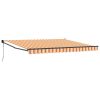  Behúzható napellenző Sárga és narancs 400 × 300 cm
