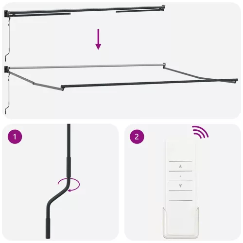  Behúzható napellenző Piros és Fehér 400 × 300 cm