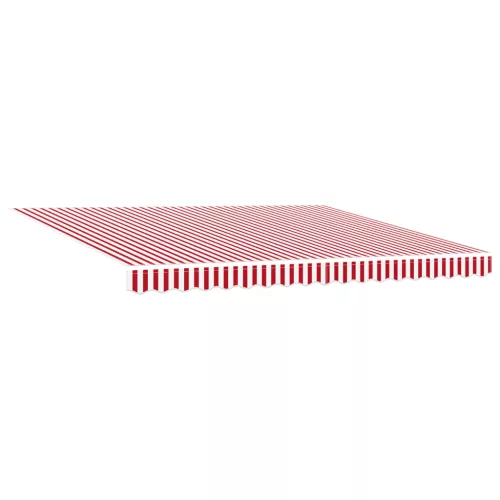  Automatikus Behúzható Napellenző Piros és Fehér Csíkos 400x300 cm