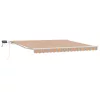  Kézi Behúzható Napellenző LED Többszínű Csík 400x300 cm