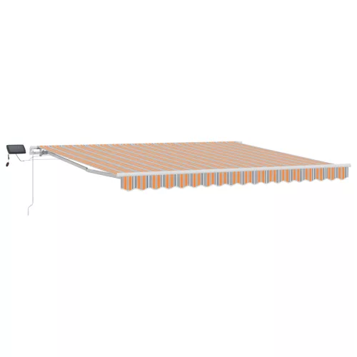  Kézi Behúzható Napellenző LED Többszínű Csík 400x300 cm