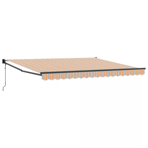  Behúzható napellenző Sokszínű 400 × 300 cm Pamut és Alumínium