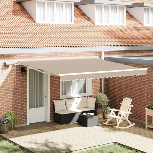 Behúzható napellenző tartalmaz Bézs 400 ×300 cm szövet