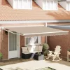  Behúzható napellenző Bézs 400 × 300 cm Pamut és Alumínium