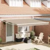  Behúzható napellenző Bézs 400 × 300 cm Pamut és Alumínium