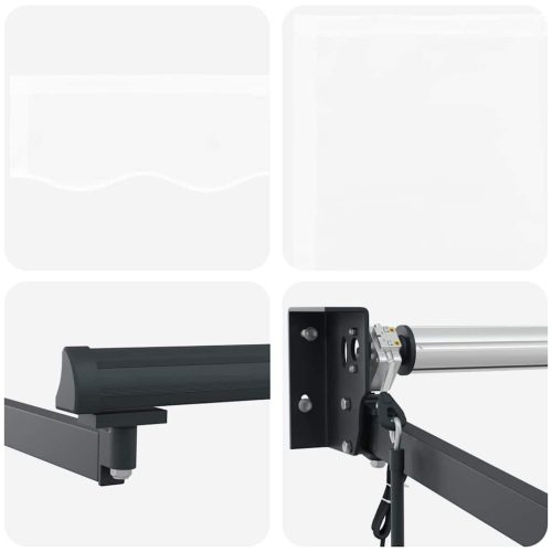  Behúzható napellenző Fehér 400 × 300 cm Pamut és Alumínium