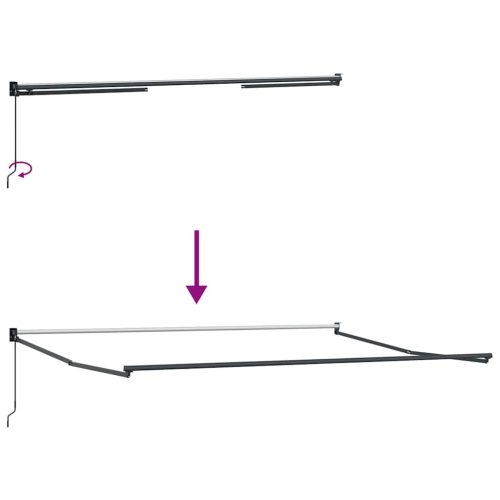  Behúzható napellenző Világosszürke 400 × 300 cm