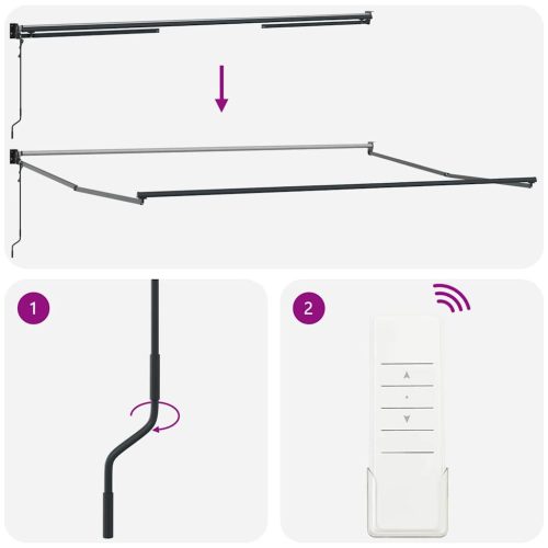  Behúzható napellenző Világosszürke 400 × 300 cm szövet