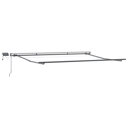  Behúzható napellenző Zöld és fehér 400 ×300 cm szövet