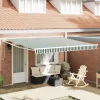  Elektromos Kihúzható Napernyő Zöld 400 × 300 cm