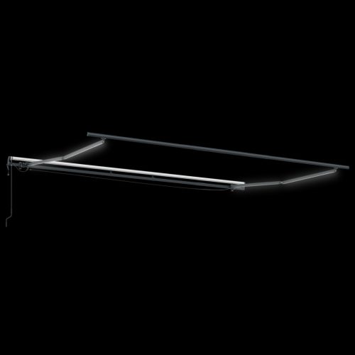  Automatikus Behúzható Napernyő LED-del Narancssárga és Barna 400x350 cm