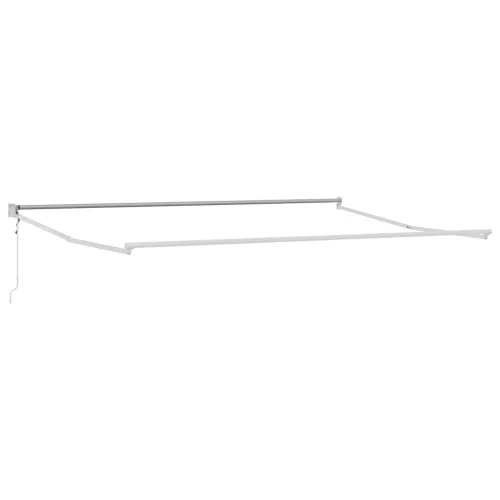  Manuális Behúzható Napellenző LED-del Sárga és Narancs 400x350 cm