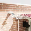  Behúzható napellenző Piros és Fehér 400 × 350 cm