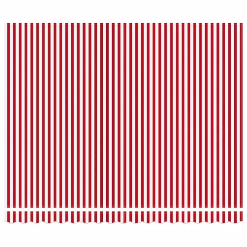  Behúzható napellenző Piros és Fehér 400 × 350 cm