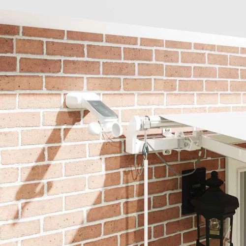  Behúzható napellenző Fehér 400 × 350 cm Poliészter és fém