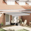  Behúzható napellenző tartalmaz Világosszürke 400 ×350 cm szövet