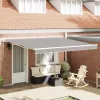  Elektromos Kihúzható Napernyő Világosszürke 400 × 350 cm