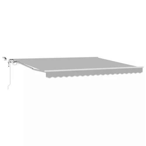  Behúzható napellenző Világosszürke 400 × 350 cm