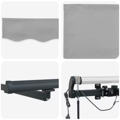  Napernyő Anyag tartalmaz Világosszürke 400 × 350 cm Poliészter