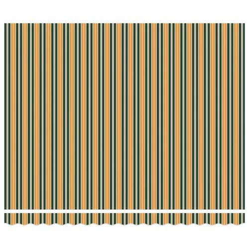 Behúzható napellenző Zöld és Fehér 400 × 350 cm