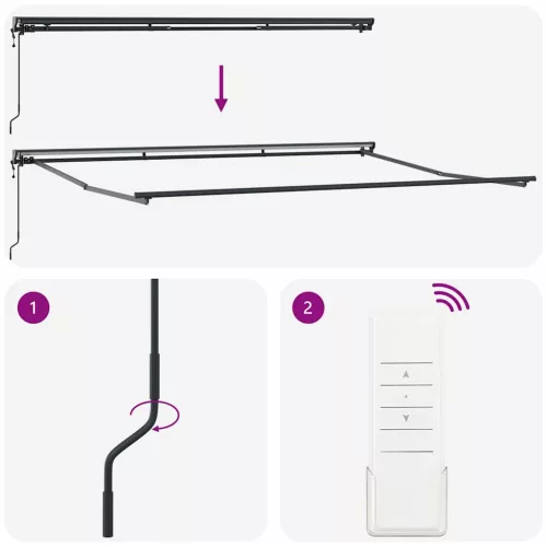  Behúzható napellenző Krém 450 × 300 cm Poliészter és fém