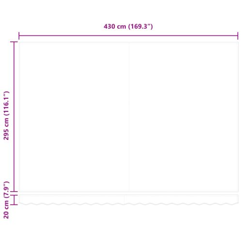  Kézi behúzható napellenző LED világítással, narancs és barna 450x300 cm