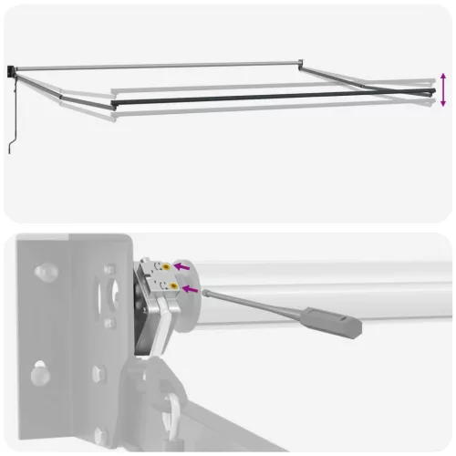  Napernyő Narancs és Barna 450 x 300 x 165 cm Poliészter és fém