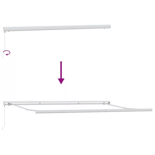  Behúzható napellenző Piros és Fekete 450 × 300 cm Szövet és Fém