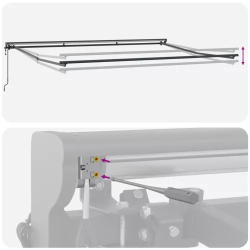  Behúzható napellenző Narancs és Barna 450x300 cm