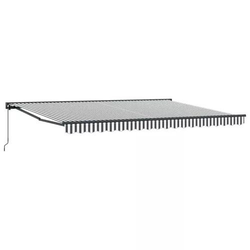  Behúzható napellenző Antracit és Fehér 450 × 300 cm