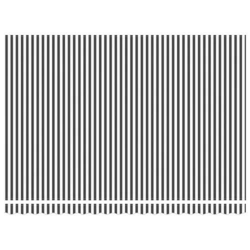  Behúzható napellenző Antracit és Fehér 450 × 300 cm