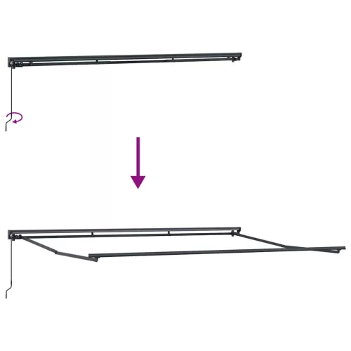  Behúzható napellenző Antracit és Fehér 450 × 300 cm