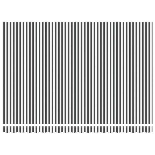  Behúzható napellenző Antracit és Fehér 450 × 300 cm