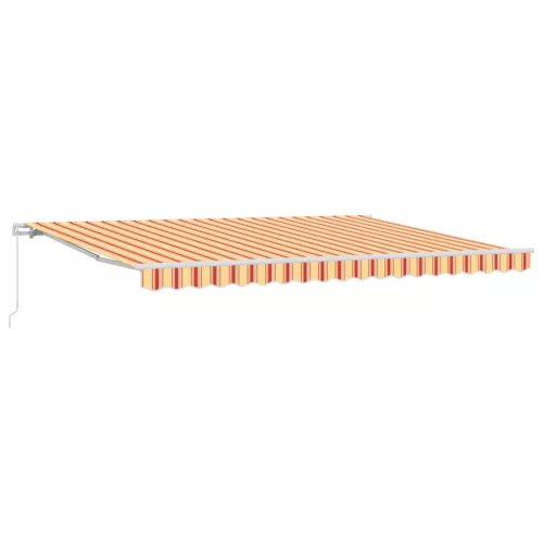  Kézi Behúzható Napellenző Sárga és Narancs 450x300 cm