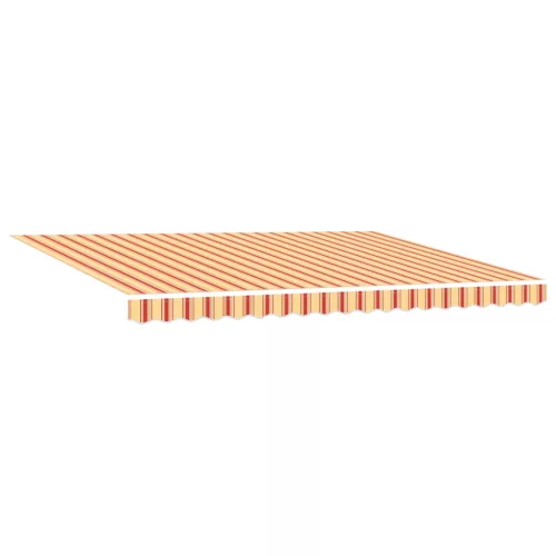  Kézi behúzható napernyő LED világítással sárga és narancs 450x300 cm