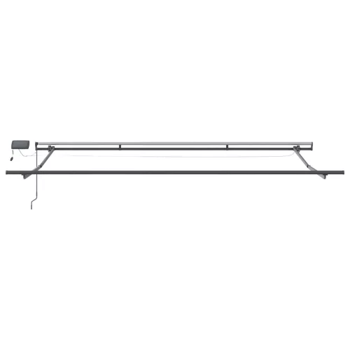  Kézi behúzható napernyő LED világítással sárga és narancs 450x300 cm