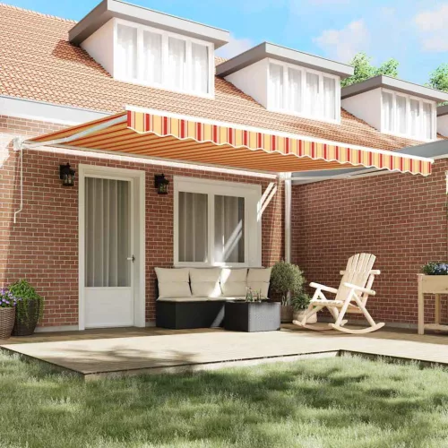  Napernyő Sárga és narancs 450 × 300 cm Poliészter és fém