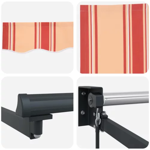  Napernyő Sárga és narancs 450 x 300 x 165 cm Poliészter és fém