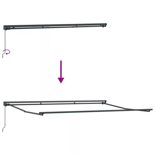  Behúzható napellenző Sárga és narancs 450x300 cm Szövet és Fém