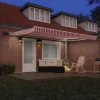  Behúzható napellenző Piros és Fehér 450 × 300 cm Szövet és Acél