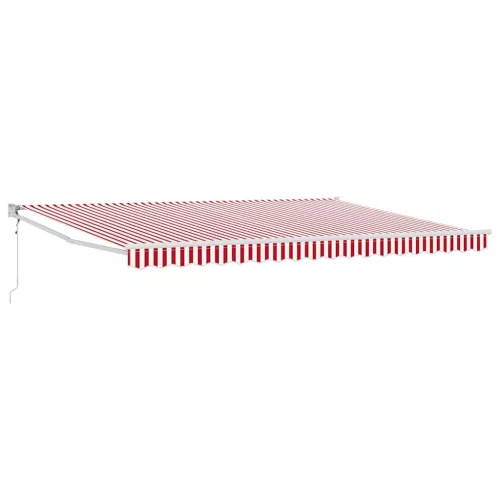  Napernyő Piros és Fehér 450 x 300 x 165 cm Poliészter és fém