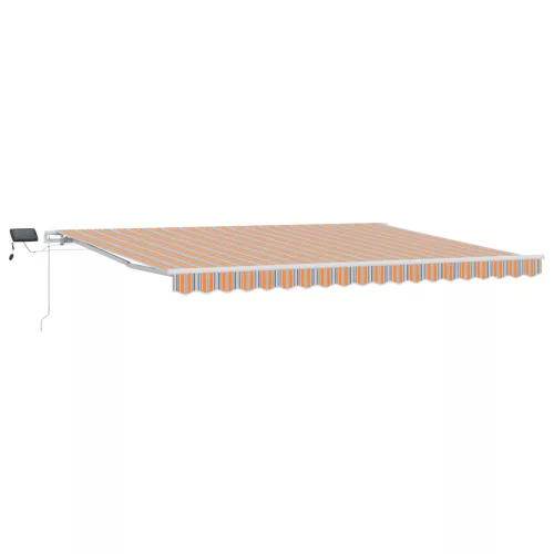  Kézi behúzható napellenző LED színes csíkkal 450x300 cm