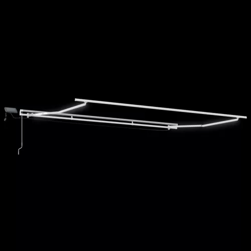  Kézi behúzható napellenző LED színes csíkkal 450x300 cm