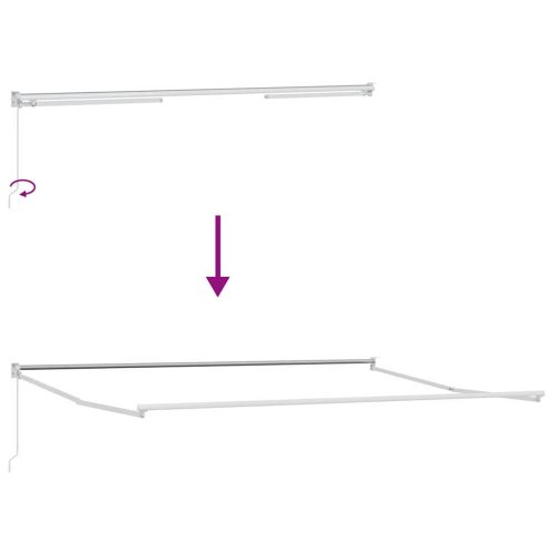  Behúzható napellenző Sokszínű 450 × 300 cm Poliészter és fém