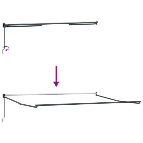  Behúzható napellenző Sokszínű 450 × 300 cm Pamut és Alumínium
